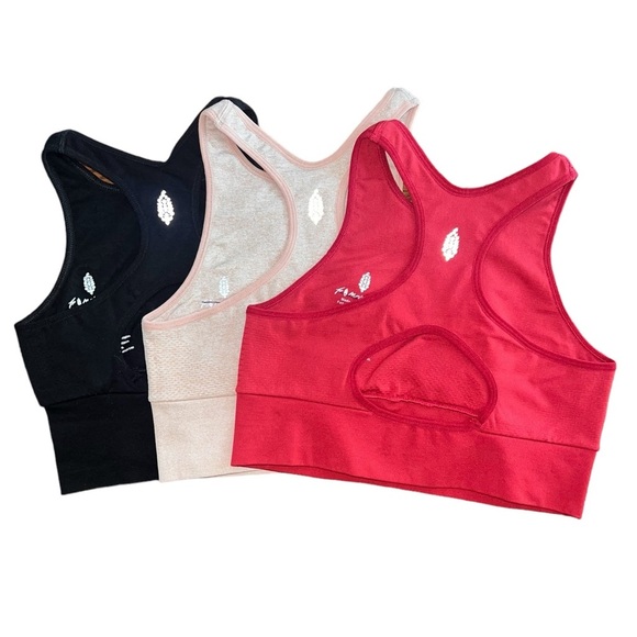 {NWOT Free People Movement Every Single Time Bra Tan Black XS/S & Red M/L} - Picture 13 of 13